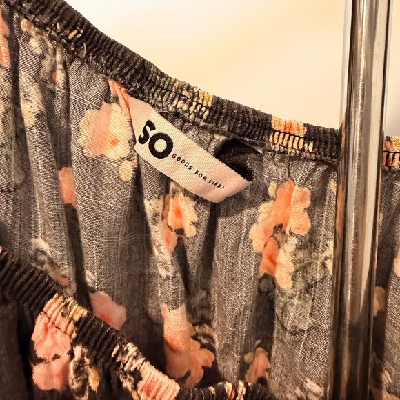 SO Black Floral Crop Top – Size Large - Picture 5 of 9